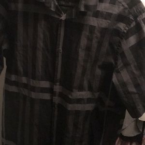 Burberry short sleeved check stretch cotton shirt